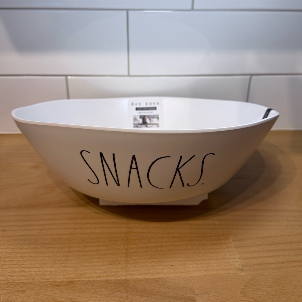 Rae Dunn SNACKS Melamine Serving Bowl | NWT